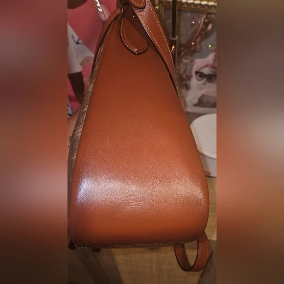 🧡 Coach Coated Canvas Tan Rust Signature Cary Shoulder Bag & Wallet Bundle - Picture 9 of 16